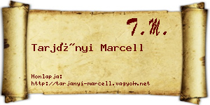 Tarjányi Marcell névjegykártya