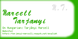marcell tarjanyi business card
