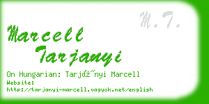 marcell tarjanyi business card